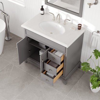 Eviva Elite Stamford Bath Vanity with Counter Top and Undermount Porcelain Sink (24"-72")