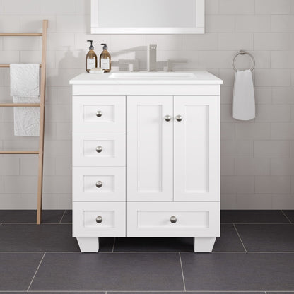Eviva Acclaim Bath Vanity with Counter Top and Undermount Porcelain Sink (24"-30")