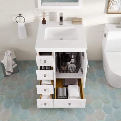 Eviva Acclaim Bath Vanity with Counter Top and Undermount Porcelain Sink (24"-30")