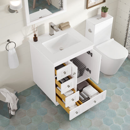 Eviva Acclaim Bath Vanity with Counter Top and Undermount Porcelain Sink (24"-30")