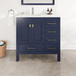 Eviva London Bath Vanity with Carrara Quartz Top and Undermount Porcelain Sink (20"-60")
