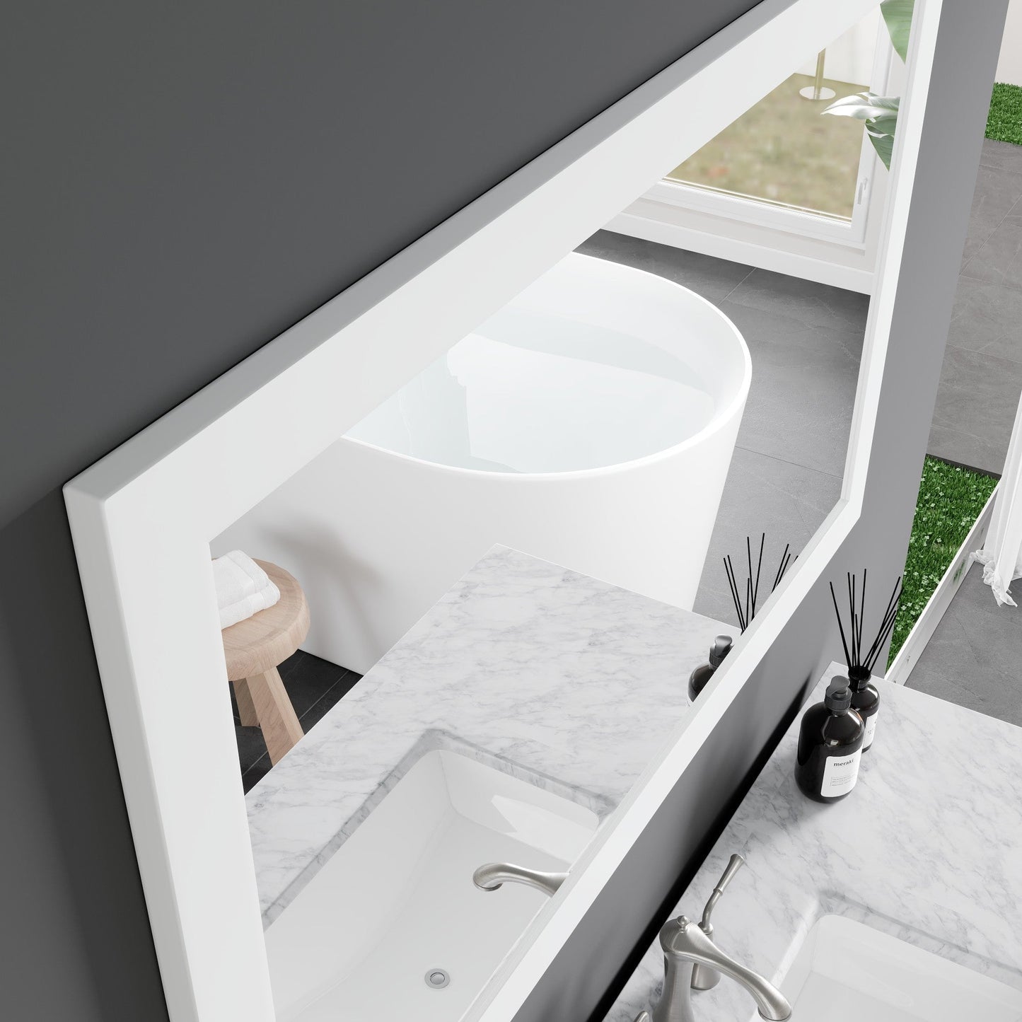 Eviva Sun Wooden Framed Mirror