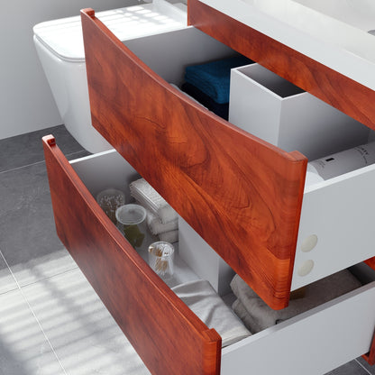 Eviva Smile Bath Vanity with Acrylic Top and Integrated Sink (24"-48")