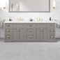 Eviva Epic Bath Vanity with Carrara Quartz Top and Undermount Porcelain Sinks (48"-100")
