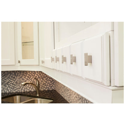 1-9/16" Overall Length Satin Nickel Rectangle Mirada Cabinet Knob