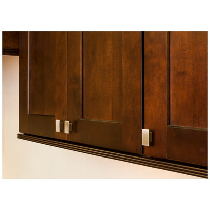 1-9/16" Overall Length Satin Nickel Rectangle Mirada Cabinet Knob