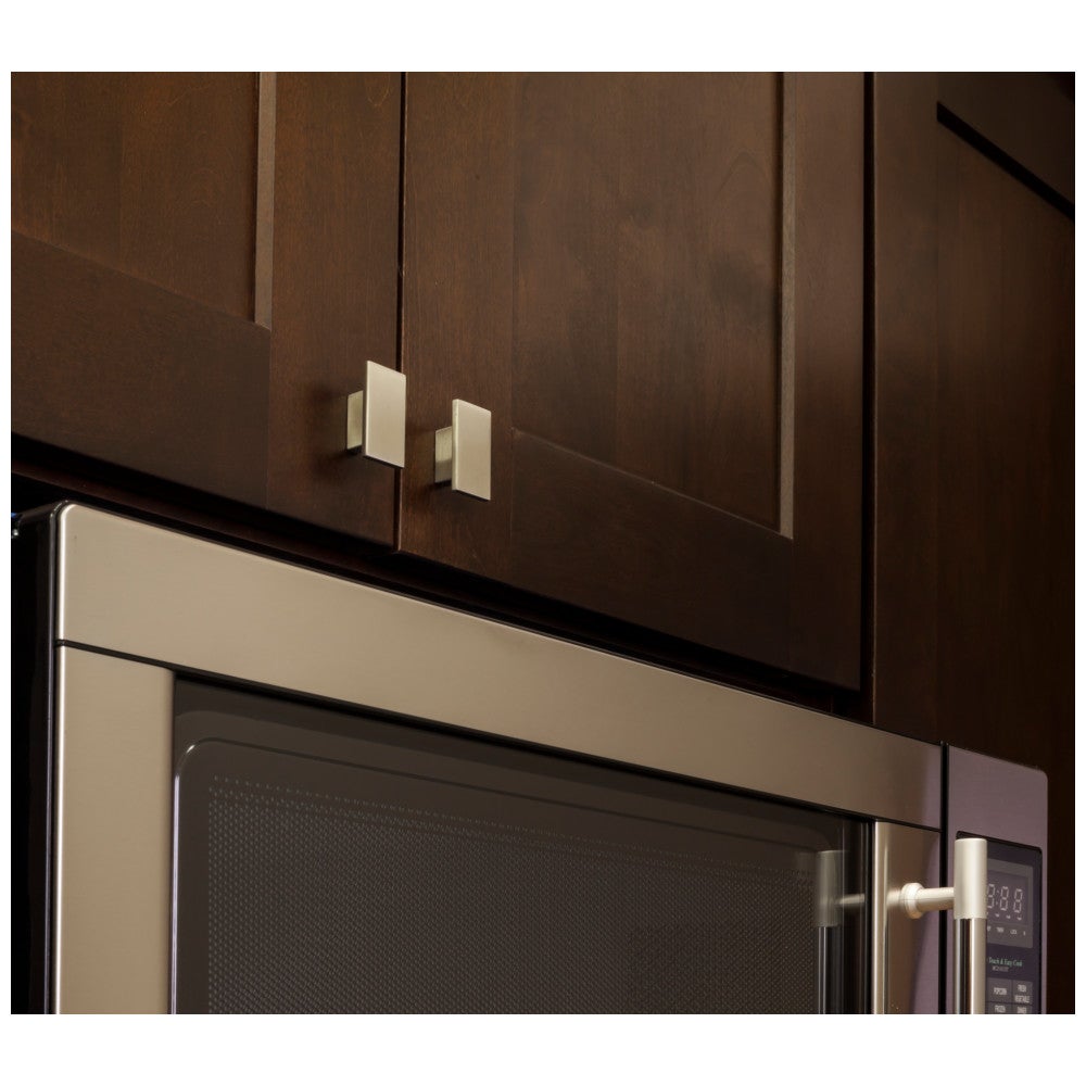 1-9/16" Overall Length Satin Nickel Rectangle Mirada Cabinet Knob