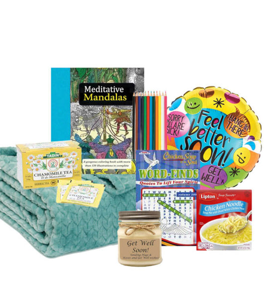 Feel Better Soon Gift Set-  get well soon gift basket - get well soon