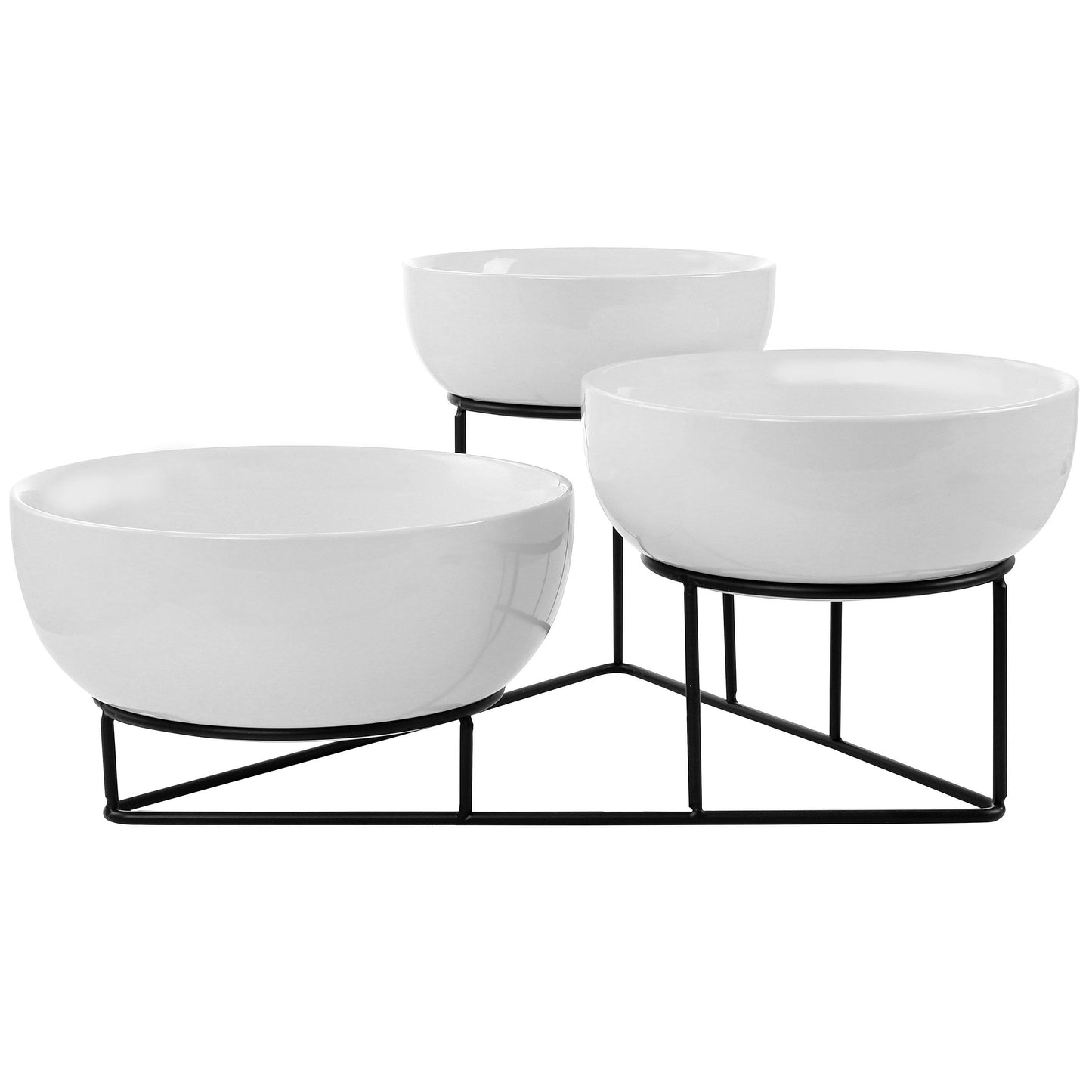 Gibson Elite 4 Piece Bowl Set with Metal Rack | Kitchen [Metal] | Kitchen + Metal