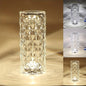 Crystal Diamond Desk Lamp TouchControlled LED Light with USB Charger