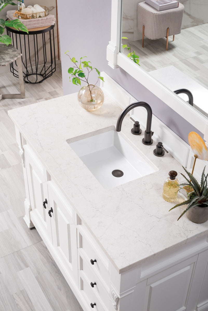Brookfield 48" Single Vanity Cabinet, Bright White
