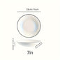 Set of 4 Simple White 8Inch Dinner Plates
