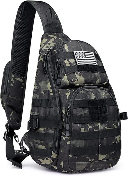 FR Fashion Co. 25L MOLLE Tactical Crossbody Sling Bag