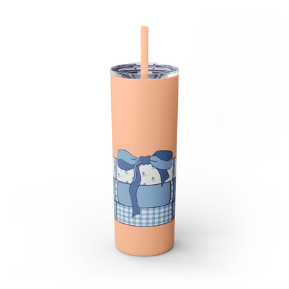 Customizable: Girly Book Club Skinny Tumbler with Straw, 20oz | Perfect for Events, Gifts, Coffee, and Summer Drinks