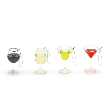 Red Wine Hand-Crafted Glass Ornament | Real Liquid Inside | Wine,