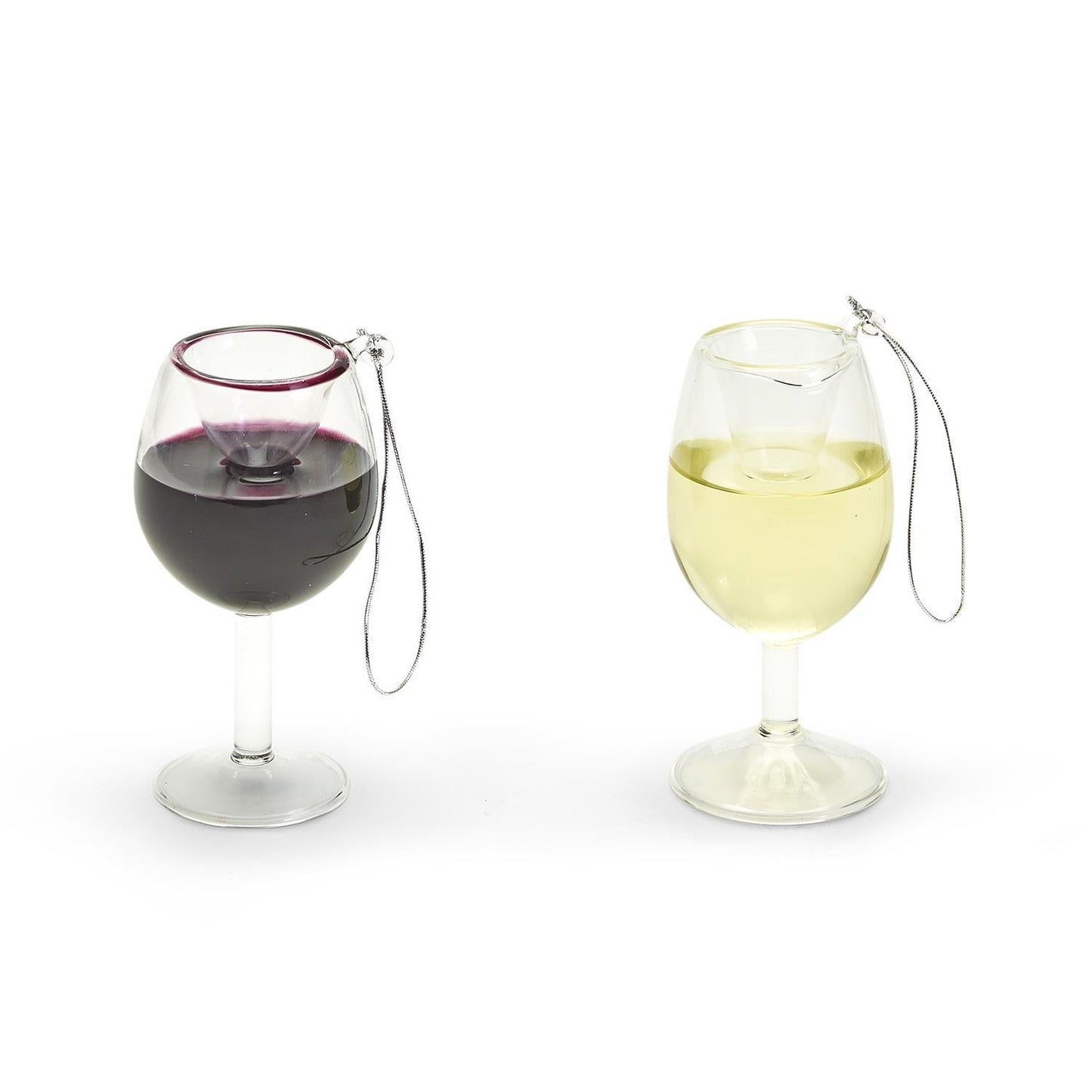 Red Wine Hand-Crafted Glass Ornament | Real Liquid Inside | Wine,