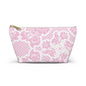 Customizable: Chic Floral Accessory Pouch | Makeup Bag, Organizer, Travel Essentials, Gift for Her, Pink Floral Design