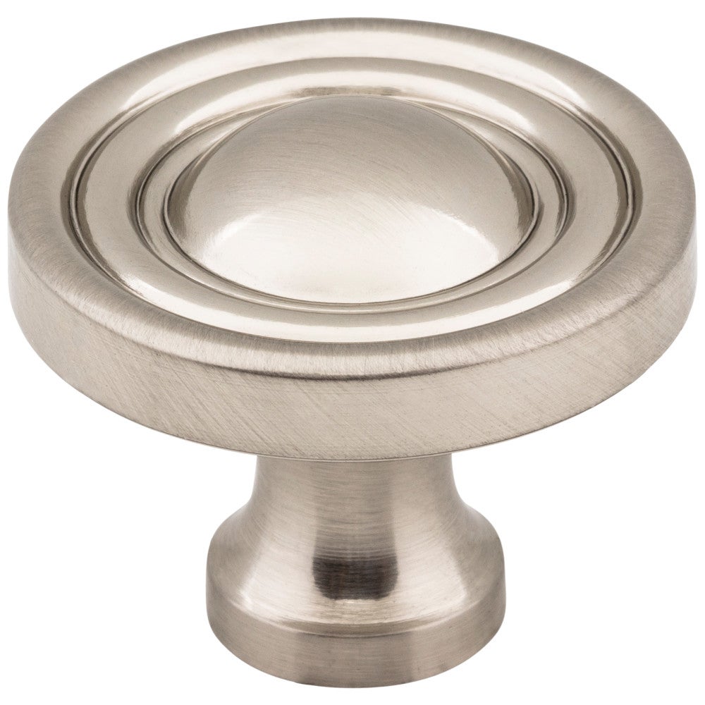 1-3/8" Diameter Satin Nickel Round Bella Cabinet Knob