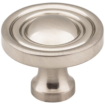 1-3/8" Diameter Satin Nickel Round Bella Cabinet Knob