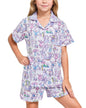 Roller Rabbit Pajamas Kids - Girls Summer 2 Piece Set - Button Down Top and Shorts
