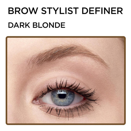 2-PACK L'Oreal Paris Makeup Brow Definer Waterproof Eyebrow Pencil, Ultra-Fine Mechanical Pencil, Draws Tiny Brow Hairs and Fills in Sparse Areas and Gaps, , 0.003 Ounce