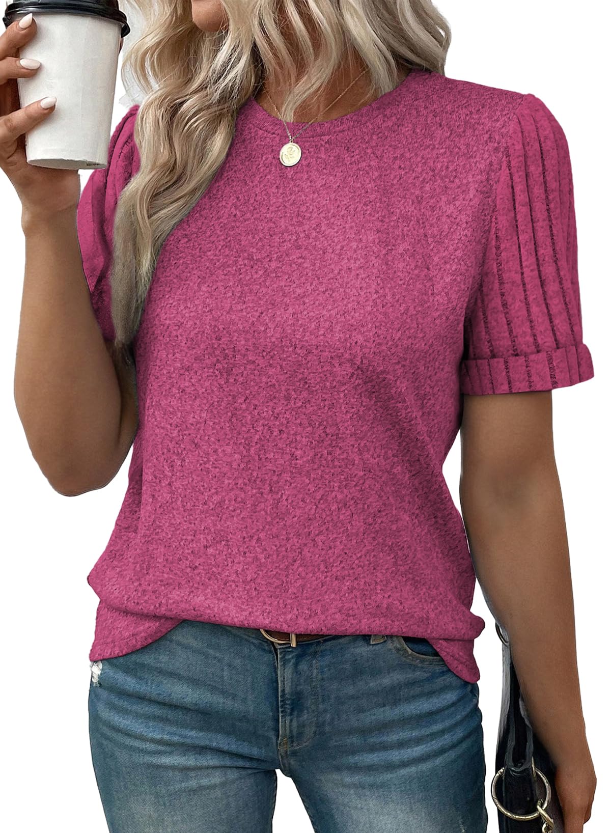 Women's Casual Short Sleeve T-Shirt Loose Fit Summer Top