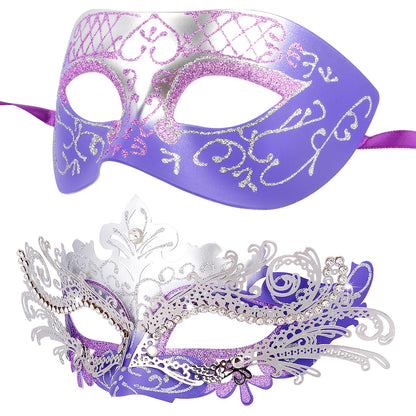 Masquerade Masks - Elegant Mardi Gras Party Masks - Premium Decorative Masks for Women and Men