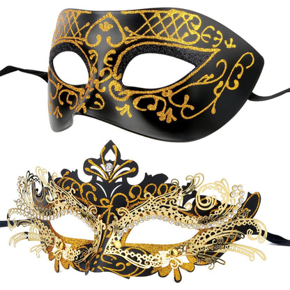 Masquerade Masks - Elegant Mardi Gras Party Masks - Premium Decorative Masks for Women and Men