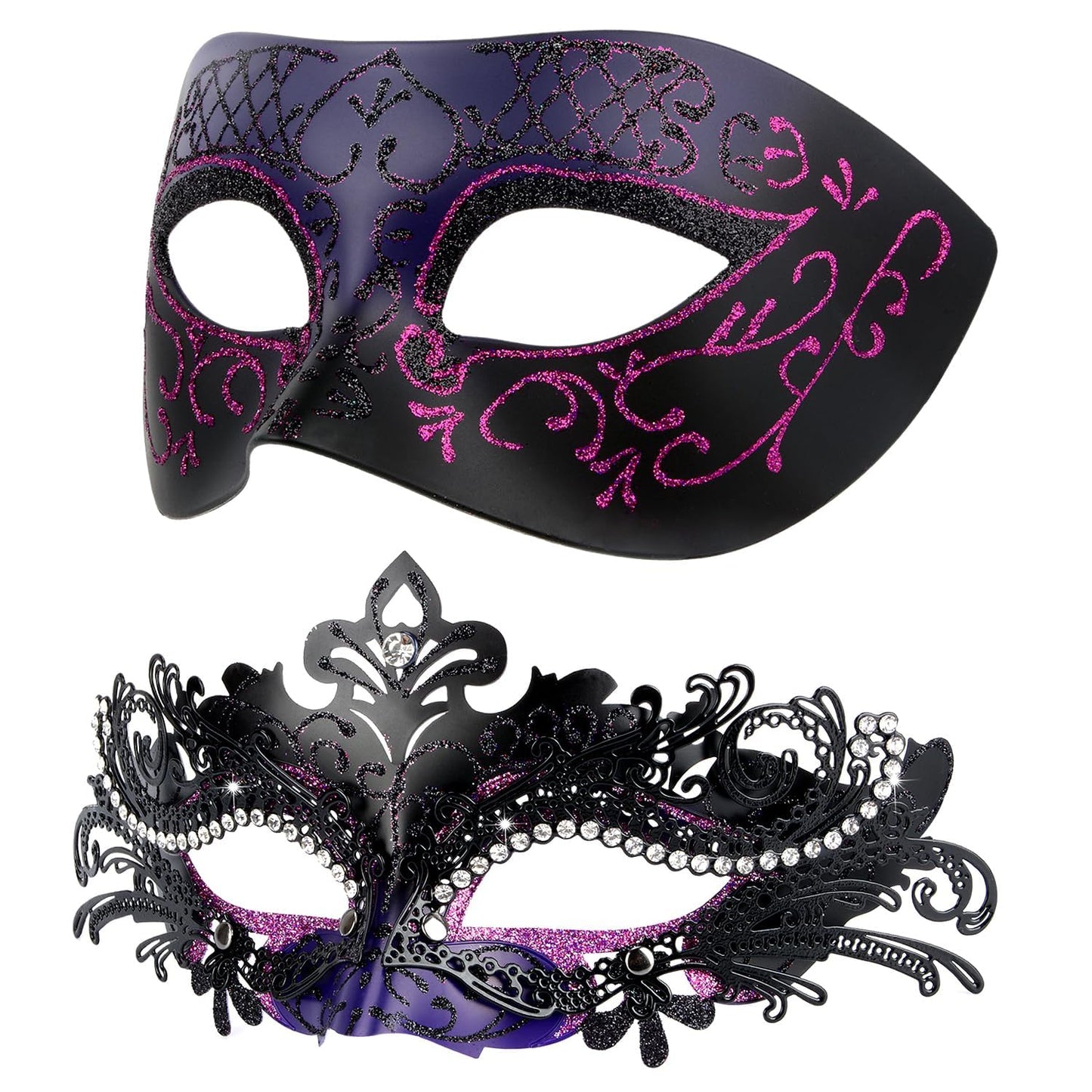 Masquerade Masks - Elegant Mardi Gras Party Masks - Premium Decorative Masks for Women and Men