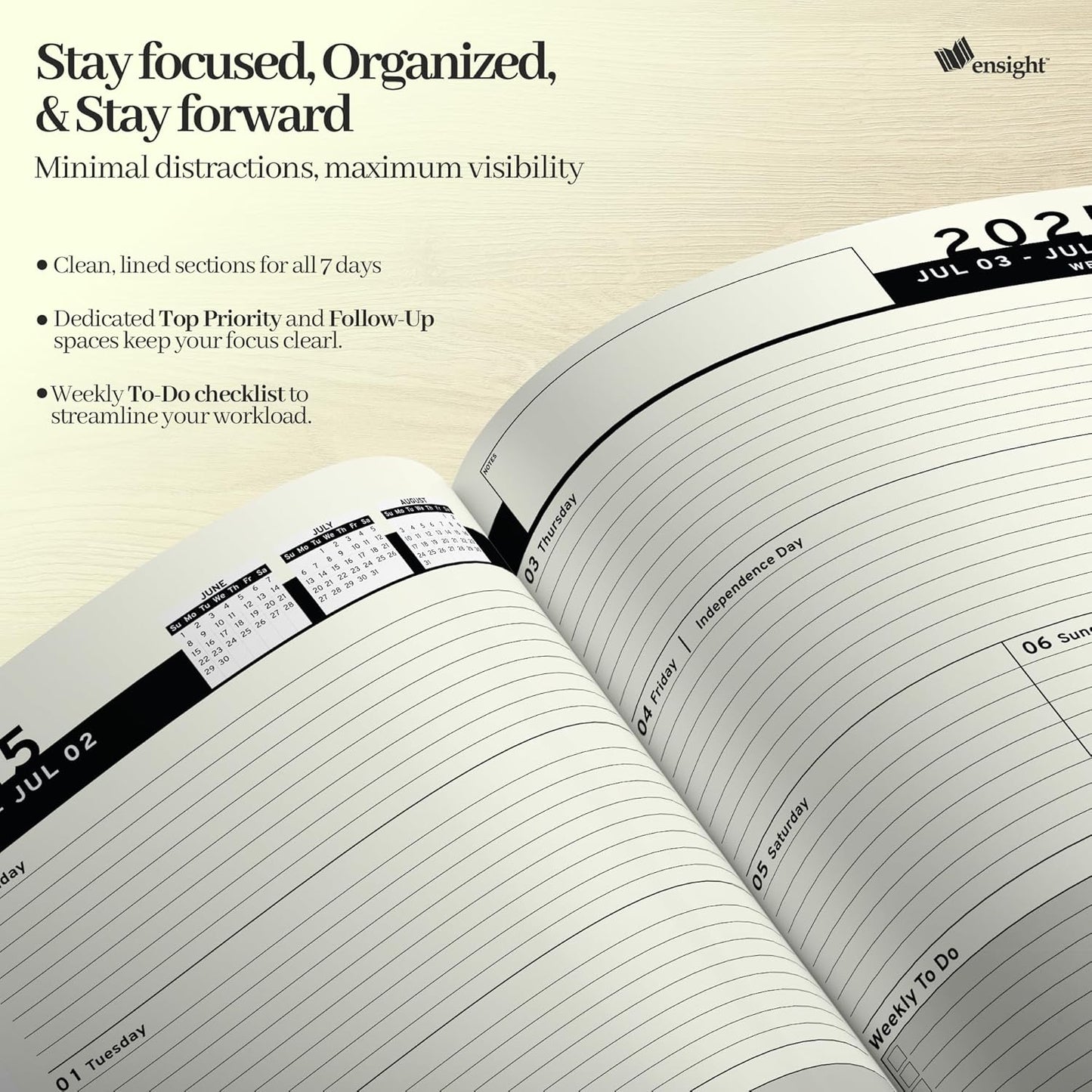 Leather Planner Jun 2025 - Jul 2026