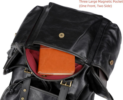 FR Fashion Co. 15.6″ Vegan Leather Laptop Backpack