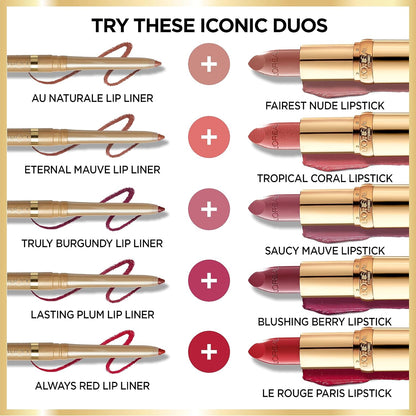 2-PACK - L'Oreal Paris Makeup Colour Riche Original Creamy, Hydrating Satin Lipstick, 766 Plum Explosion