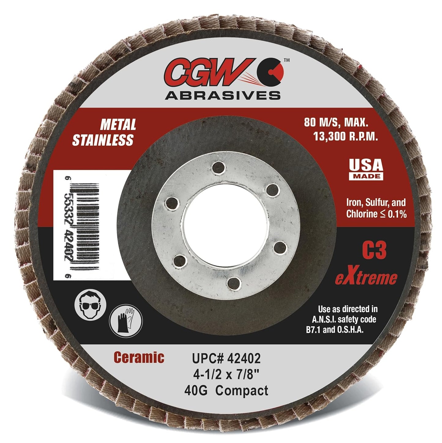 CGW Abrasives Ceramic FLAP DISCS C3