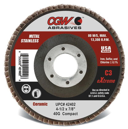 CGW Abrasives Ceramic FLAP DISCS C3