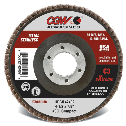 CGW Abrasives Ceramic FLAP DISCS C3