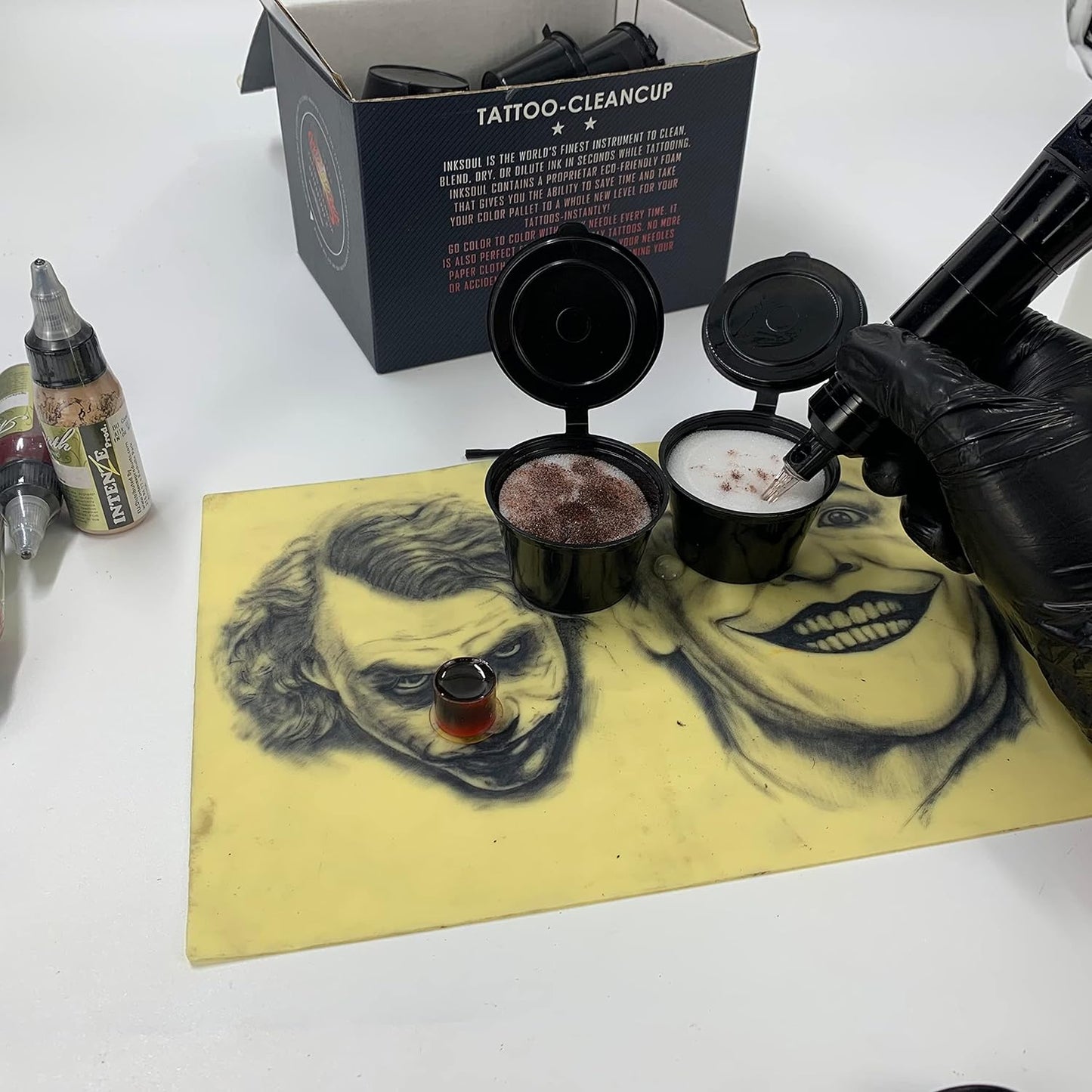 18pcs High-Quality Tattoo Dip Cup Caps