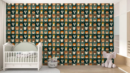 Whimsical Woodland Menagerie Wallpaper