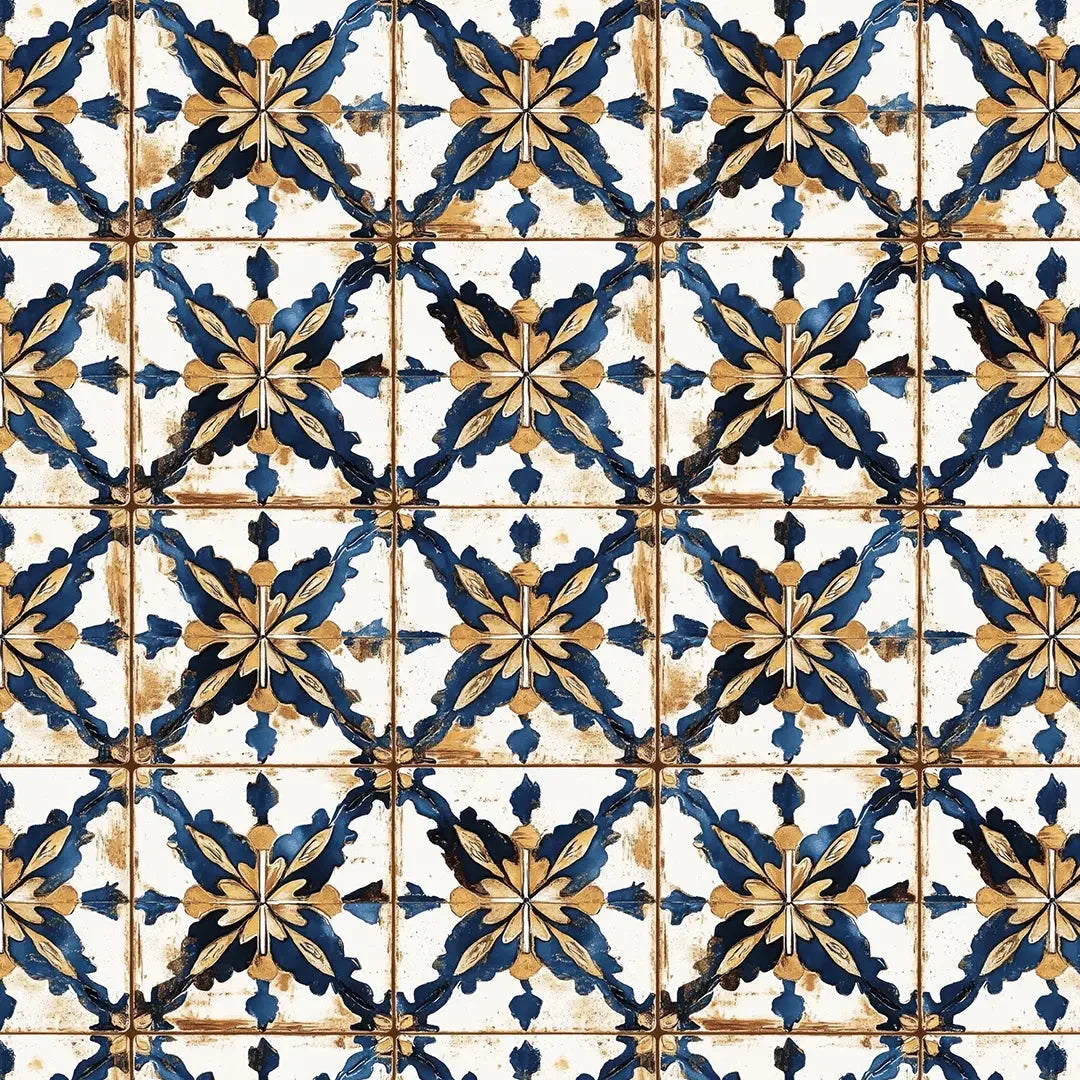 Gilded Cobalt Heritage Tiles