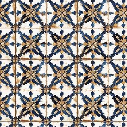 Gilded Cobalt Heritage Tiles