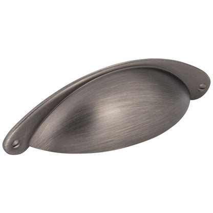 3" Center-to-Center Satin Nickel Lyon Cabinet Cup Pull