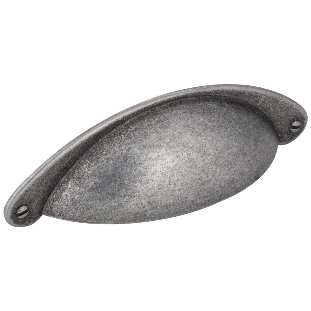 3" Center-to-Center Satin Nickel Lyon Cabinet Cup Pull