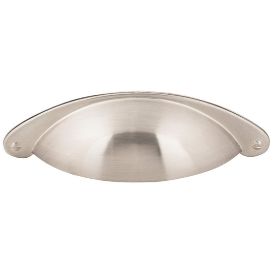 3" Center-to-Center Satin Nickel Lyon Cabinet Cup Pull