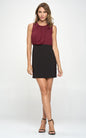 Sleeveless Two-Tone Draped Mini Dress | Apparel | Kitchen + Metal