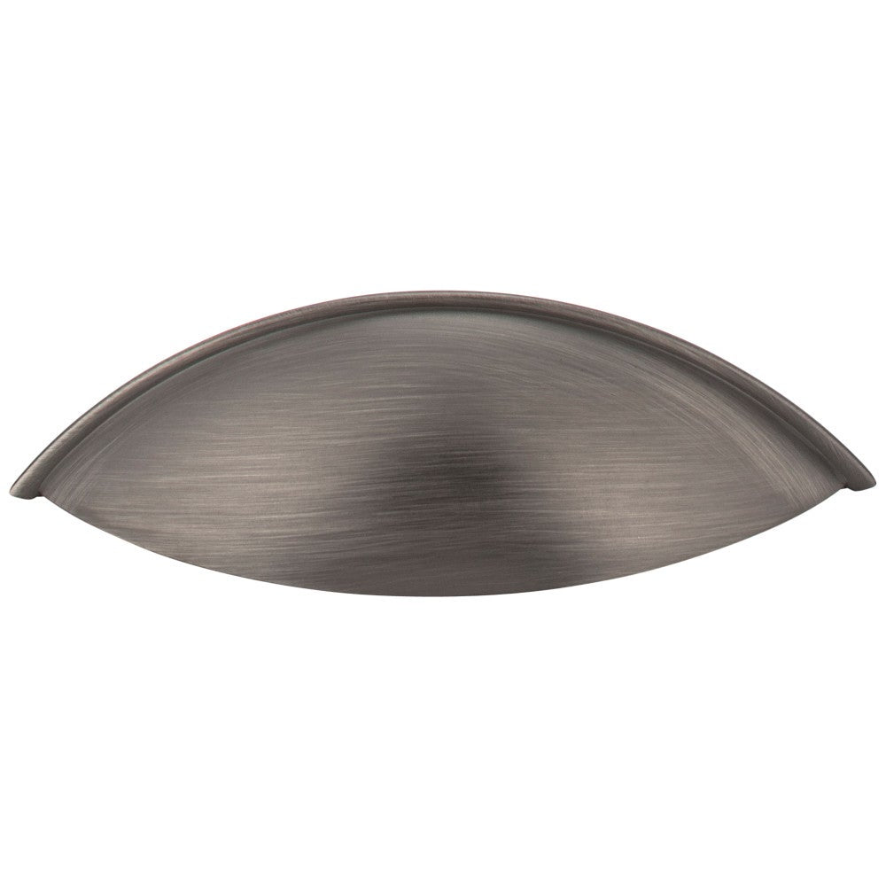 96 mm Center-to-Center Satin Nickel Bordeaux Cabinet Cup Pull