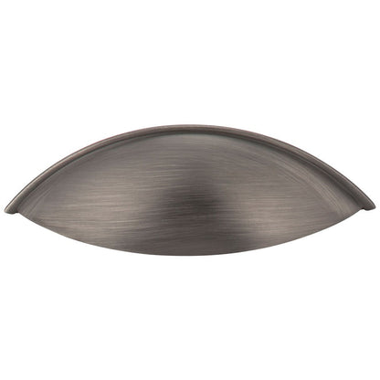 96 mm Center-to-Center Satin Nickel Bordeaux Cabinet Cup Pull