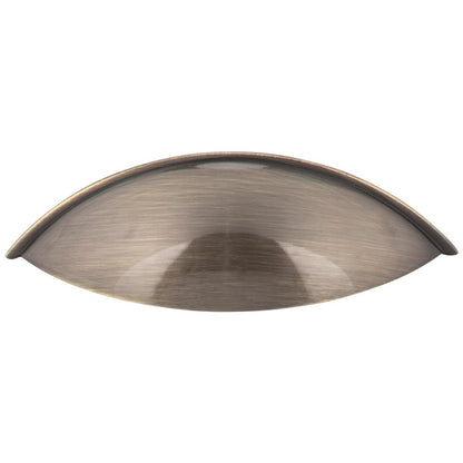 96 mm Center-to-Center Satin Nickel Bordeaux Cabinet Cup Pull