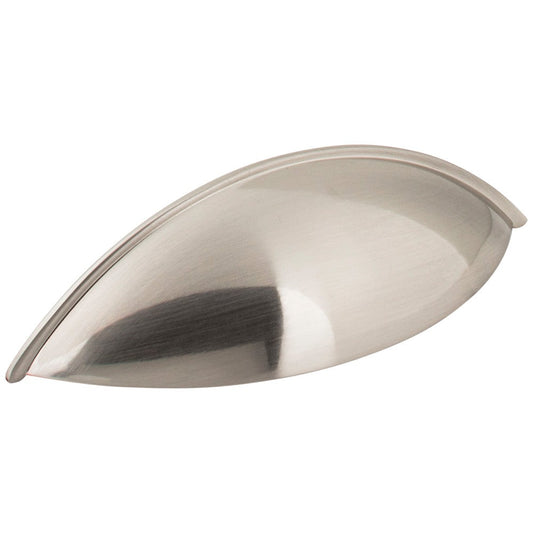 96 mm Center-to-Center Satin Nickel Bordeaux Cabinet Cup Pull