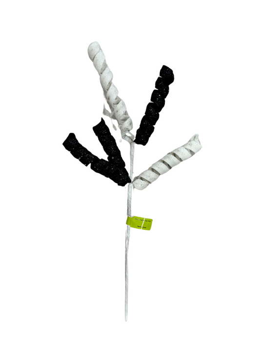 Frizzy Curly Pick Black/White