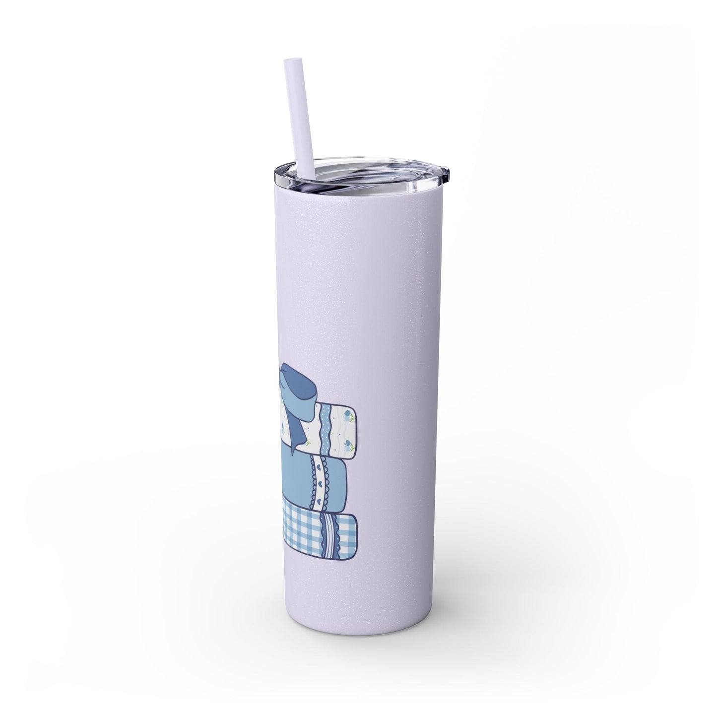 Customizable: Girly Book Club Skinny Tumbler with Straw, 20oz | Perfect for Events, Gifts, Coffee, and Summer Drinks