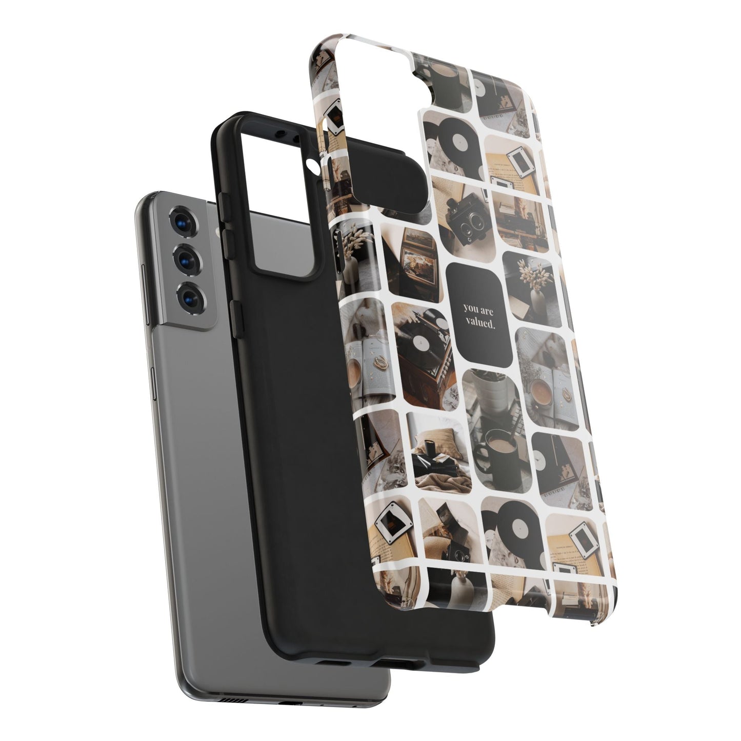 Retro Collage Phone Case - You Are Valued, Durable Protection for Your Device, Thoughtful Gift for Friends & Family, Perfect for Any [...]